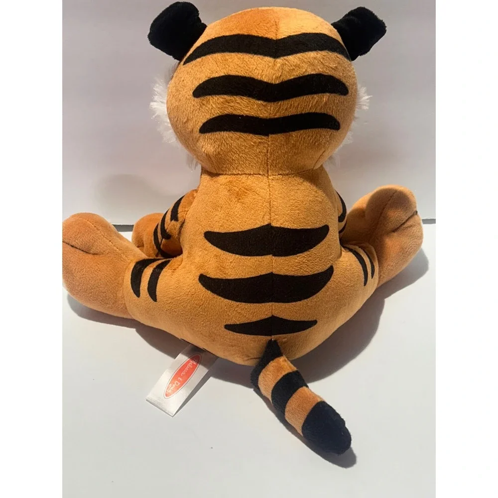4 Melissa & Doug Plush Animal Lot Tiger Black Lab Dog Puppy Kitten Stuffed Toys